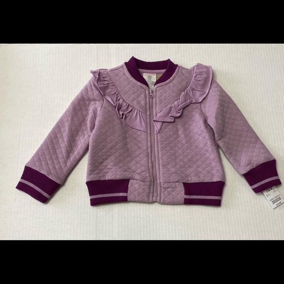 Girls Wonder Kids Purple & Gold zip up sweater - Picture 2 of 7